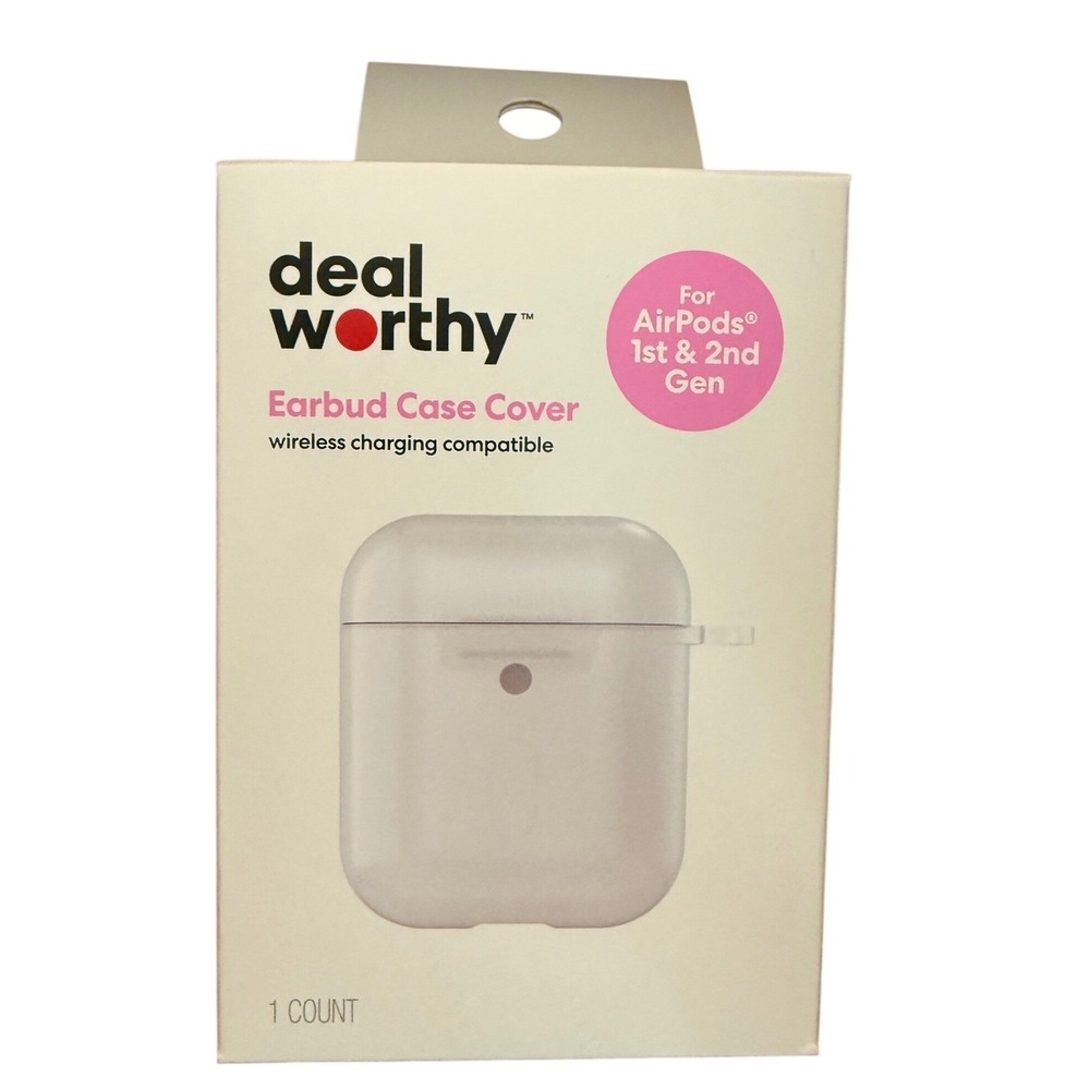 Deal Worthy Earbud Case Cover for AirPods 1st & 2nd Gen Clear Wireless‎ Charging